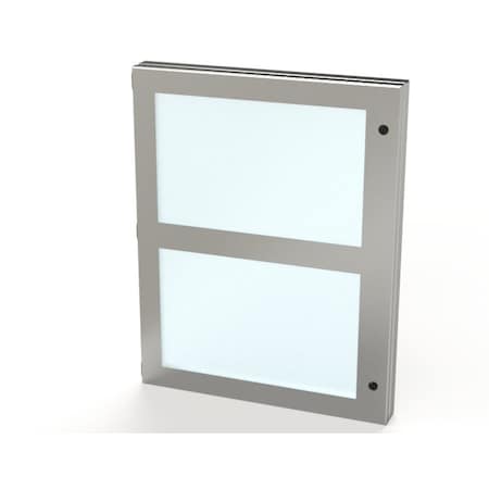Saginaw Control & Engineering Hinged Window, 28 in. H x 22 in. W x 1-1/2 in. L, 304 Stainless Steel, Polycarbonate SCE-HWK2822SS
